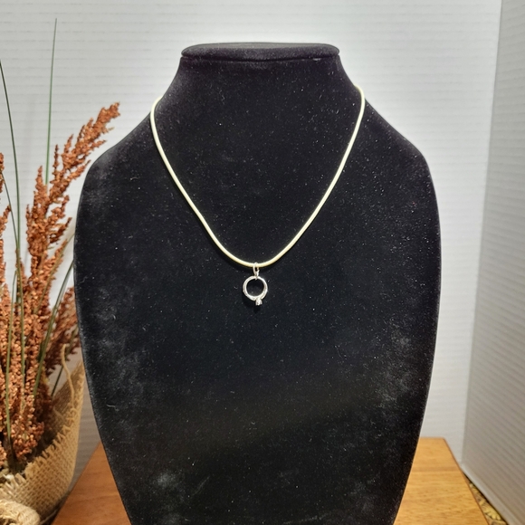 Vintage Silver Tone Engagement and Wedding Band Necklace Pendant Charm - Picture 13 of 16